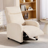 Fabric Recliner Sofa Manual Recliner, Home Theater Seating Single Reclining Sofa Chair with Padded Seat for Living Room, Beige