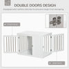 2-in-1 Dog Cage and Side Table, with Two Lockable Doors, for Medium Dogs - White
