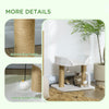 Cat Tower Condo for Indoor Cats, Small Cat Tree with Jute Scratching Posts, Top Perch, Dangling Balls