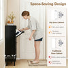 Shoe Cabinet with 4 Flip Drawers, Freestanding Narrow Shoe Storage Cabinet with Adjustable Shelves, Open Back, Black
