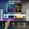 Modern Wall Mounted TV Stand with Storage and LED Lights for TVs up to 75