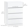 4 Drawer Chest Storage Cupboard Freestanding Drawer Unit, Black