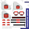 Soozier 44lbs 4-in-1 Adjustable Weight Dumbbell Set, Barbell, Kettlebell, Push Up Stand, Red