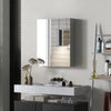 Wall Mount Mirrored Medicine Cabinet, Bathroom Mirror Cabinet with Adjustable Shelf, Double Soft Closing Doors, Grey