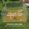 Dog Playpen Outdoor, Walk-in Dog Run Kennel Puppy Exercise Pen Indoor Outdoor with DIY Door and Galvanized Steel Frame