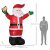 3.9ft Outdoor Christmas Lighted Inflatable Santa Claus with Gift Box