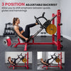 Soozier Leg Press Machine with Wheels and Calf Block, Adjustable Squat Machine for Home Gym, 1000 lbs Capacity