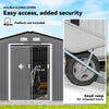 11' x 9' Metal Storage Shed Garden Tool House with Double Sliding Doors, 4 Air Vents for Backyard, Patio, Lawn Dark, Light Grey