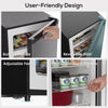 7.0 Cu.Ft Upright Freezer, Compact Stand Up Freezer with 6 Adjustable Shelves, Reversible Door for Home Office, Silver