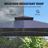 10' x 10' Gazebo, Soft Top Outdoor Gazebo with 2-Tier Roof, Metal Frame