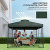 10' x 10' Gazebo Canopy Replacement Cover, 2-Tier Garden Gazebo Roof Replacement, UPF30+, TOP COVER ONLY, Green
