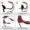 Outdoor Hammock Chair with Stand, Floating Chaise Lounge Chair with Soft Padded Cushion, Hanging Hammock Swing Reclining Seat with Canopy Umbrella, Wine Red