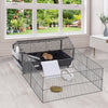 Guinea Pig Cage with Foldable Detachable Playpen, Rolling Rabbit Chinchilla Hedgehog Bunny Cage Small Animal Habitat with Water Bottle, Hay Feeder, 34.5