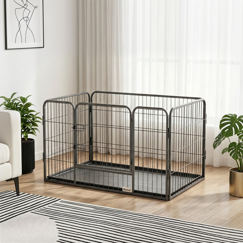 4 Panels Dog Playpen, Heavy Duty Dog Fence, 28