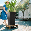 Set of 3 Tall Plant Stand, Outdoor & Indoor Flower Pot Set for Front Door, Entryway, Patio and Deck, Black