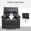 Recliner Chair, Manual Reclining Chair with Footrest, Padded Seat for Living Room, Bedroom, Study