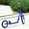 Kids Scooter with Adjustable Handlebar, Youth Kick Scooter with Dual Brakes, Inflatable Wheels, for Age 5+, Blue