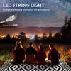 Outdoor Rug Carpet Reversible Plastic Straw Rug with LED Lights 12' x 9'