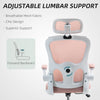 Mesh Office Chair, Ergonomic Desk Chair with Flip-up Armrest, Rotatable Headrest, Adjustable Lumbar Support, Black