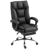 Executive Office Chair, Pet-Friendly Leather Ergonomic Desk Chair with Footrest, Swivel Recliner, Beige