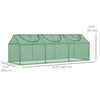 Portable Mini Tunnel Greenhouse Garden Planting Warm House with 3 Windows, 71