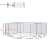 227.7 Sq. Ft. Dog Playpen Outdoor with Galvanized Steel Frame, for Small and Medium Dogs, 15.1' x 15.1' x 6'