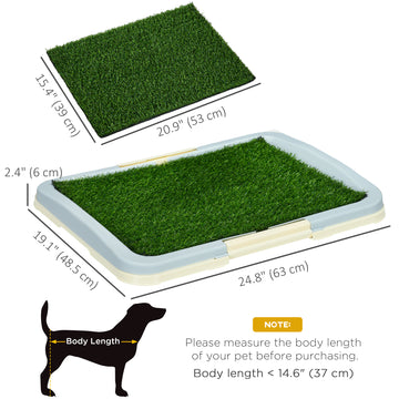 Puppy Training Pad, Indoor Portable Puppy Pad, with Artificial Grass, Grid, Panel, Tray, 18.3