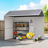 8.5' x 5.5' Metal Garden Storage Shed, Outdoor Tool Storage House with Lockable Door, Vents, Sloped Roof