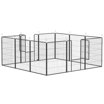 Dog Pen with Gate, 12 Panels Puppy Playpen, Dog Fence, 39