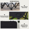 6 Seat Folding Camping Chair with Cup Holder and Carrying Case for Camping, Picnic, Sport Events, Black