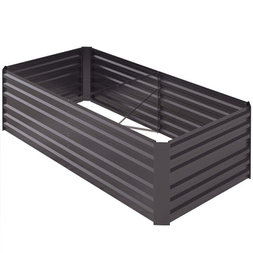 Galvanized Raised Garden Bed, Steel Outdoor Planters with Reinforced Rods, 71