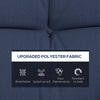 4-Piece Back and Seat Cushion Pillows Replacement and Pillows, Patio Chair Cushions Set with Ties, Navy Blue
