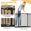 Extra Tall Dog Gate with Door, Pressure Fit, Auto Close, Double Locking for Doorways Hallways Stairs, 29