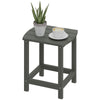 Outdoor Side Table, Adirondack Patio End Table for Garden, Pool, Backyard, Lawn, Beach, Indoor and Outdoor, Grey