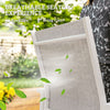 Set of 2 Outdoor Garden Chairs, Stackable Patio Dining Chairs with Breathable Fabric, Armrests and Backrest, Light Grey