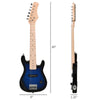 30 Inch Kids Electric Guitar 3/4 Size Beginner Starter Kit w/ 5W Amplifier, Strap, Strings, Picks, Carrying Case Blue/Black