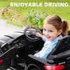 Qaba Mercedes-Benz AMG GTR Licensed 12V Battery Powered Kids Electric Car w/ Remote, Soft Start, Lights, Music Horn, Black