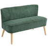 Modern 2 Seater Sofa, Upholstered Two Seater Couch with Rubber Wood Legs