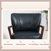 Accent Chair, Modern Armchair, Faux Leather Upholstered Living Room Chair with Wood Legs and Wide Padded Seat
