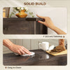 Side Cabinet, Farmhouse Kitchen Storage Cabinet w/ 2 Drawers and Shelves for Living Room, Entryway, Espresso