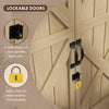 Wooden Outdoor Storage Cabinet Garden Shed with Waterproof Asphalt Roof and Lockable Doors, Natural