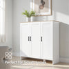 Modern Sideboard Cabinet with Adjustable Shelves, 3 Doors for Modern Kitchen & Dining Room, Ideal for Homeowners, White