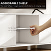 TV Stand for up to 55 Inch TV, Nordic Entertainment Center with 2 Cabinets and 2 Open Shelves for Living Room, White