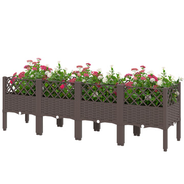 Raised Garden Bed with Legs, Self Watering Elevated Planter Boxes with Drainage Holes, 63