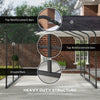 10' x 15' Metal Carport, Heavy Duty Garage Car Shelter with Galvanized Metal Roof and Removable Sidewalls