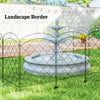 4 Pack Garden Fencing for Yard, Decorative Fence Panels as Animal Barrier and Flower Edging, Circle, Black