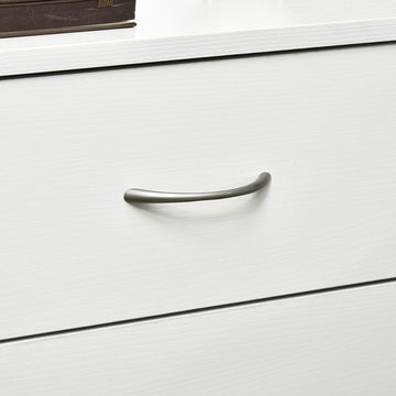 Bedside Table with 3 Drawers, Modern Wood Nightstand, Side End Table for Bedroom, White