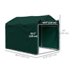 Outdoor Storage Shed, UV Resistant Bike Tent with Roll-up Zipper Door, Portable Shed for Bike, Motorcycle, Dark Green