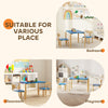 Qaba Kids Table and 2 Chair Set, Children Multi-Activity Furniture Set for Playing, Learning, Eating, Craft, Blue
