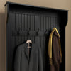 Meuble d'entrée 3-en-1 avec porte-manteau, rangement à chaussures et banc, 4 crochets pour couloir, salon, blanc